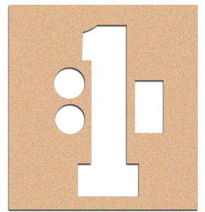 Oilboard Stencil set - Numbers 0-9