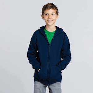 18600B Gildan Heavy Blend Youth Full Zip Hooded Sweatshirt