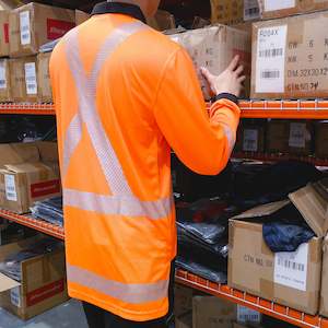 R483X Work-Guard Recycled Hi Vis TTMC Long Sleeve Polo