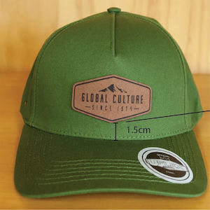 My: GC UFlex 5 Panel Snapback - Military Gr - Brown Patch