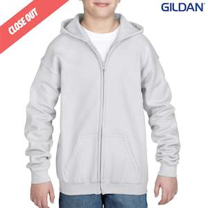 18600B Gildan Heavy Blend Youth Full Zip Hooded Sweatshirt