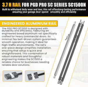 Garage Door Motors: Heavy Duty Garage Door Motor, Rail And Remotes. 3.7M high