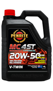Penrite: PENRITE MC-4ST 20W-50 VTWIN 100% PAO & ESTER 4L