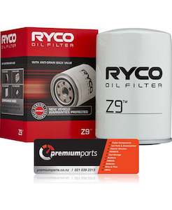 Ryco Filters: RYCO OIL FILTER SPIN ON - Z9