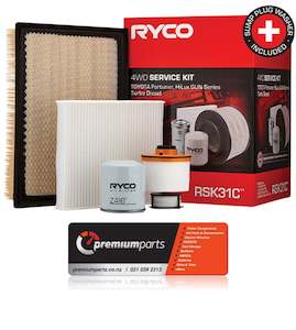 Ryco Filters: RYCO 4WD FILTER SERVICE KIT - RSK31C - Hilux / Fortuner 2.8lt 1GD-FTV 01/15-on
