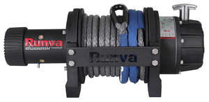Vehicle Winches Recovery Equipment: Runva EWB25000 Premium 12V with Synthetic Rope