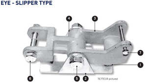 Premium Trailer Parts: Tandem Axle Rocker Spare - Slipper Eye Assembly - Pair