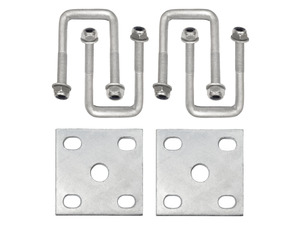 Premium Trailer Parts: Square U-Bolt & Axle Plate Kit (Galvanised) - M12 51x100mm