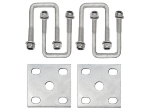 Square U-Bolt & Axle Plate Kit (Galvanised) - M12 51x110mm