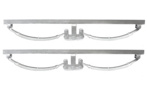 Premium Trailer Parts: Trojan Double Eye Rocker Type - 2500kg or 3500kg - 50mm wide - Mounted on Galvanised Angle Iron - Pair