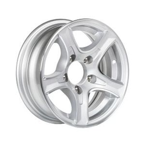 Treadway alloy trailer rim 14"x5.5" Razor Silver 5x4.5" PCD TBD