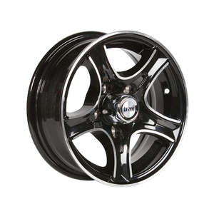 Treadway alloy trailer rim 14"x5.5" Razor Black 5x4.5" PCD