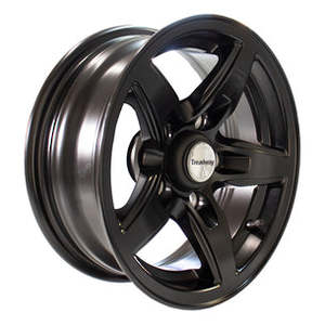 Treadway alloy trailer rim - 13"x5" Blade Satin Black 5x4.5" PCD