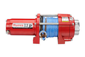 Winches Tiedowns: RUNVA 3.5P Winch 12V with Synthetic Rope
