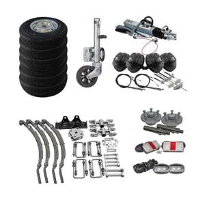 Trailer Kit Tri-Axle 3500kg 14" Wheels 2 axles Braked