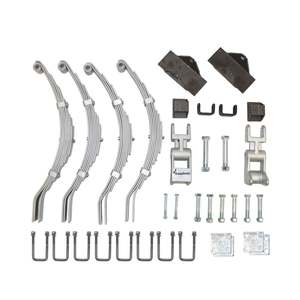 Suspension: Spring Set Tandem Axle 3500kg Zinctech Inc ubolts & plates to suit 65mm axle