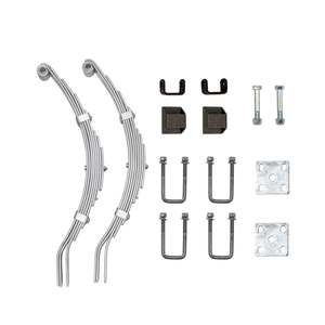 Suspension: Spring Set Single Axle 1500kg Zinctech Inc ubolts & plates to suit 50mm axle