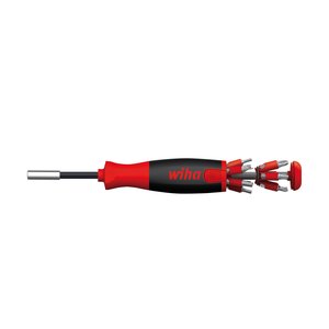 Products: Wiha Screwdriver with LiftUp 25 magnetic bit magazine assorted with 12 bits, 1/4″ (38606)