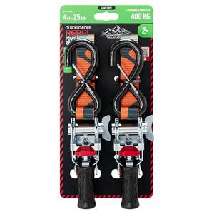 Products: QUICKLOADER 400KG Rebel Ratchet Strap 4M X 25MM(2PC)