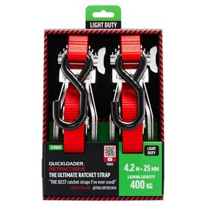 Products: QUICKLOADER 400KG Retractable Ratchet 4.2M X 25MM (2PC)