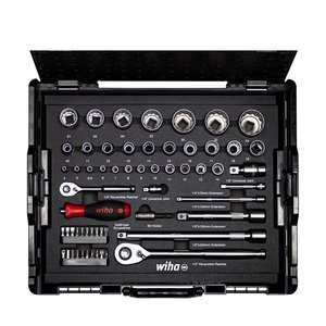 Products: Wiha Nut driver and bit set 1/4″ and 1/2″ 60 pcs. in L Boxx