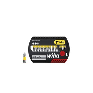 Wiha FlipSelector Y bit set, 25 mm Phillips, Pozidriv, TORX®, 13-pcs., 1/4″ C6,3 (41827)