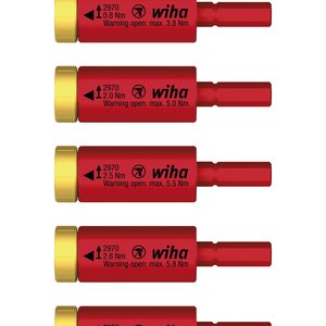 Products: Wiha Torque Set easyTorque Adapter 1000V Rated for slimBits and slimVario® holder, 5-pcs