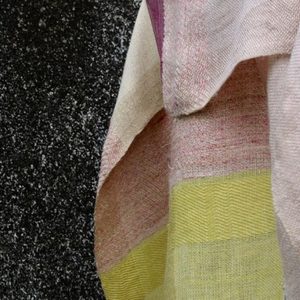 Throw with Hand Dyed Wools