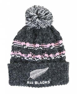 All Blacks 1: All Blacks Kids Cable Knit Pom Pom Beanie