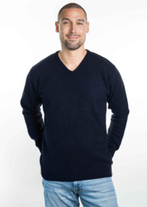 Men's V Neck Jumper - Koru Knitwear - available in 3 colours