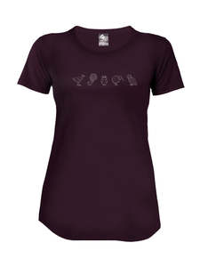 Adult Merino Top Collection: Merino Ladies Native Birds Tee