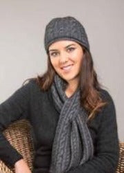 Adult Merino Neckwear: Cable Keyhole Scarf by Koru Knitwear available in 7 colours