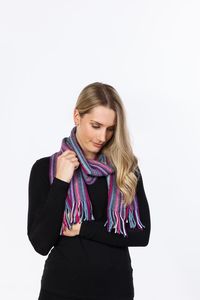 Adult Merino Neckwear: Multi Stripe Scarf Available in 4 Styles Native World