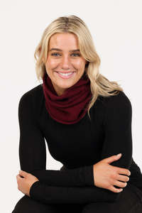 Adult Merino Neckwear: Neck Warmer - Cherry by Native World
