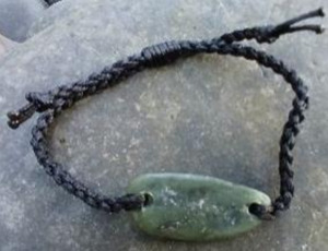 Plaited Form Greenstone Bracelet