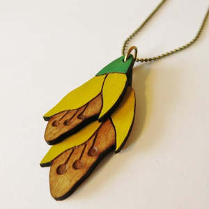 Jewellery Collection: Kowhai Flower Rimu Necklace