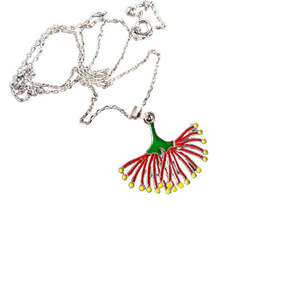 Jewellery Collection: Pohutukawa Pendant - Enamel