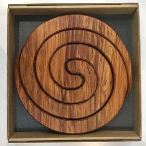 Home Living Collection: Rimu Koru Spiral Trivet - Naturally Wood