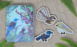 Ornament Cross Stitch Kit Set (3 in a tin)