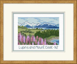Craft Collection: Lupins & Mt Cook Cross Stitch Kit