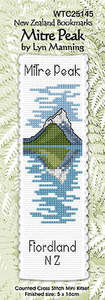 Cross Stitch Bookmark Kits - Mitre Peak South Island, NZ