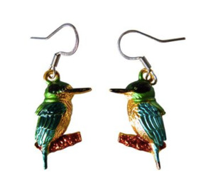 New Collection: Kingfisher Drop Enamel Earrings