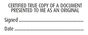 Products: 1 Certified Copy JP Stamp