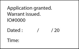 Products: Warrant Issued JP Stamp