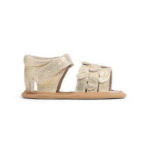 Baby: HEARTS SANDAL Gold Sparkle