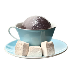 Hot Chocolate Bombs: 68% Bolivan Dark: Orange Marshmallow