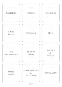 Products: Square Label Set | Home Edition