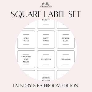 bogos-gift: 🎁 Square Label Set | Laundry & Bathroom Edition (100% off)