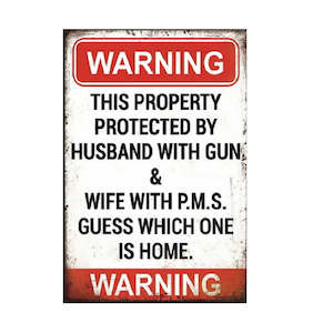 Property Protected - Metal Wall Hanging