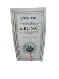 Incense Holders Incense Backflow: White Sage Backflow Incense Cones - 10 Pack